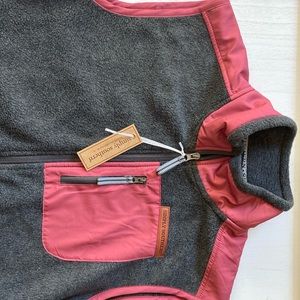 Unisex Simply Southern red/gray fleece vest size Small